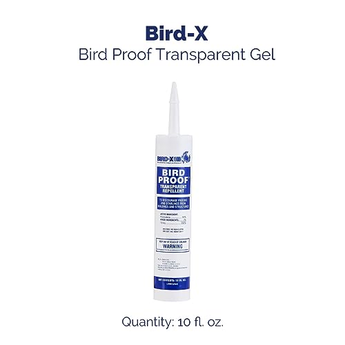 Bird-X Bird Proof Gel, Sticky and Transparent Clear Gel, Long-Lasting and Easy to Use, Covers 10 Linear feet, 10 fl. oz., Pack of 1 - Image 2