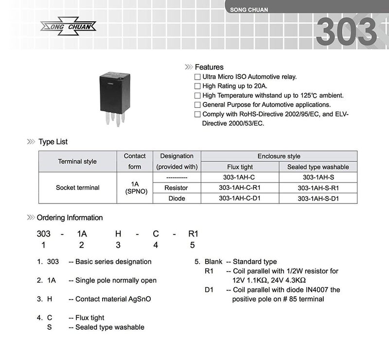 JOINAP Automotive Purpose Relays 303-1AH-C-R1-U01-12VDC SPNO 20A 12VDC for Polaris RZR Slingshot Ranger Sportsman Cooling Fan Relay (4 Pack) - Image 4