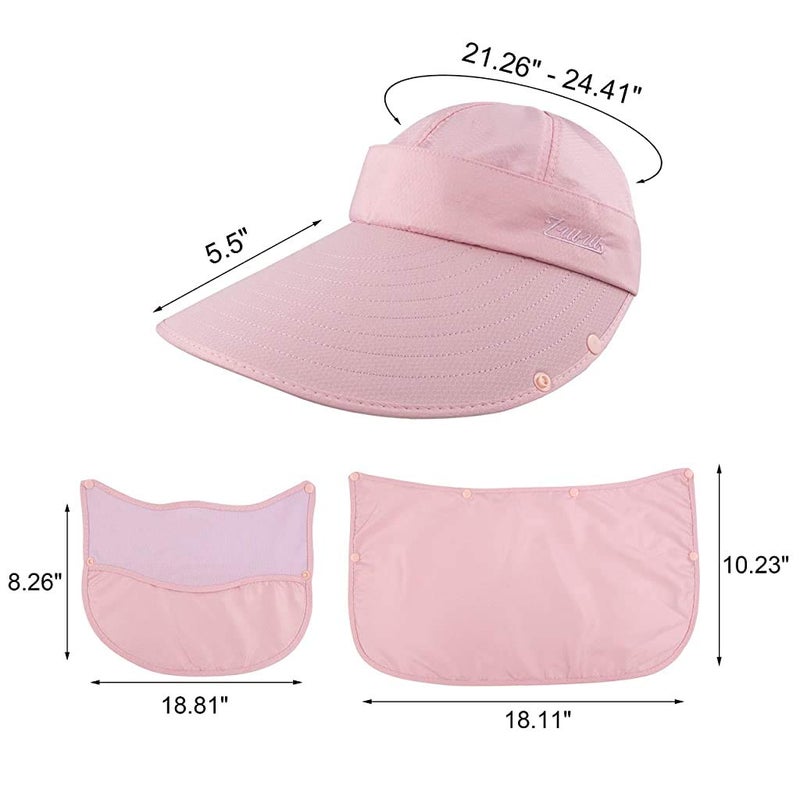GUSTAVE ® Unisex Summer Hats with Detachable Flaps, Sun Hats for Women, Sun Protection Cap for Women, for Gardening, Beach, Boating, Fishing - Image 3