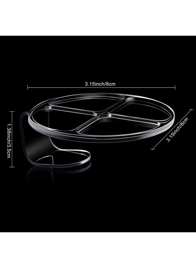 Maitys 2 Pieces Hand Makeup Mixing Palette Makeup Hand-Held Palette Nail Art Manicure Palette Clear Makeup Palette for Mixing Foundation - Image 2