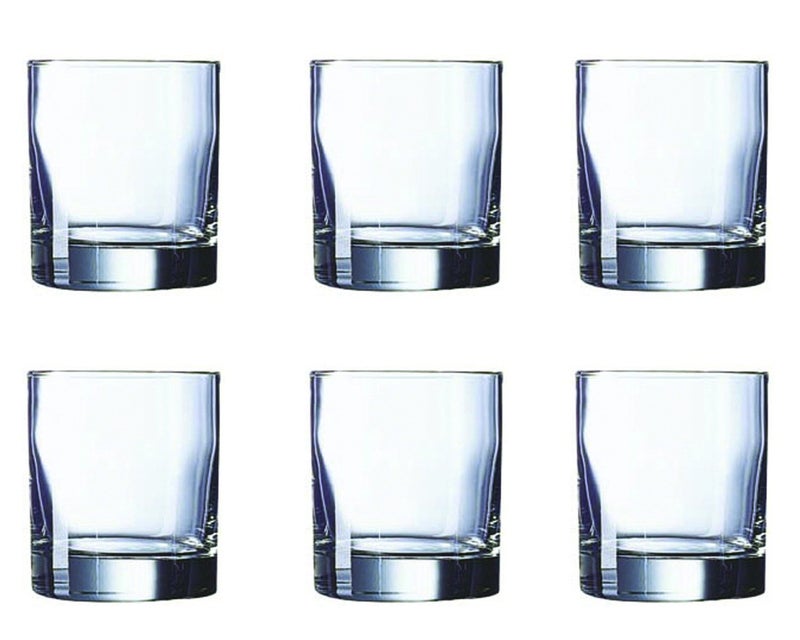 Arcoroc Islande Old Fashion Tumbler Set, 300ml, Set of 6, Transparent - Image 1
