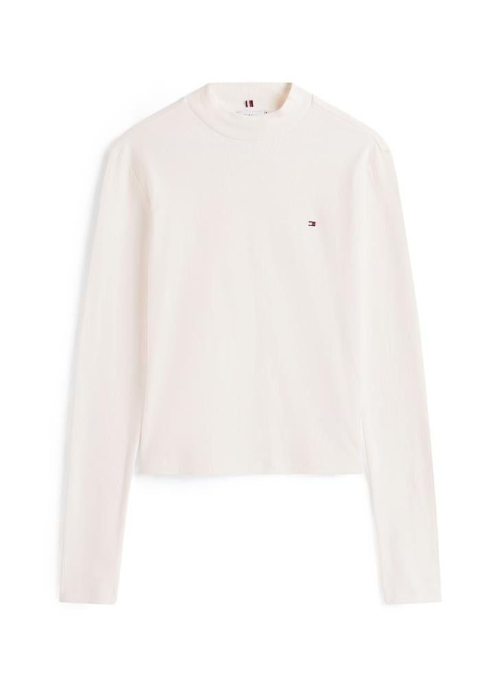 TOMMY HILFIGER Logo Mock Neck T-Shirt - Image 5