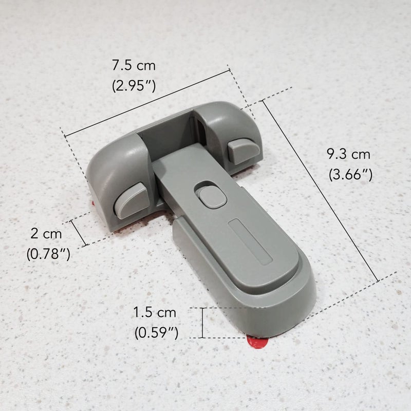 Moonybaby Baby Safety Freezer Door Latches to Keep Closed, Also for Fridge Lock for Kids, 1 Pack, Space Gray - Image 5