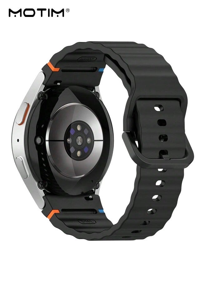 Motim Silicone Sport Watch Strap/Watchband for Samsung Galaxy Watch 7/FE/6/5/4 Band 40mm 44mm/Galaxy Watch 5 Pro Band 45mm，Silicone Replacement Strap Women Men  - Image 1