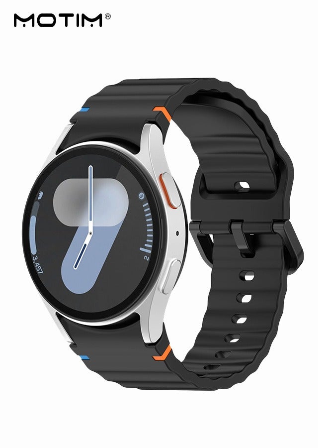Motim Silicone Sport Watch Strap/Watchband for Samsung Galaxy Watch 7/FE/6/5/4 Band 40mm 44mm/Galaxy Watch 5 Pro Band 45mm，Silicone Replacement Strap Women Men  - Image 2