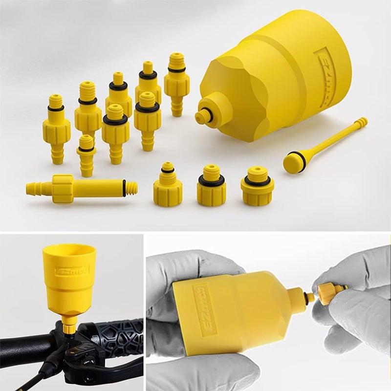 Foloose Bicycle Brake Bleed Kit, Mountain Road Bike Professional Oil Disc Brake Oil Change Filling Tool Set Multi-purpose Brake Maintenance Tool (Without Oil) - Image 2