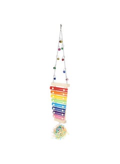 Zerodis Zerodis Chicken Xylophone Toy,Hens Parrots Hanging Wooden Pecking Xylophone with Bell Coop Chicken Pecking Toys Chicken Swing Ladder Toys  - Image 4