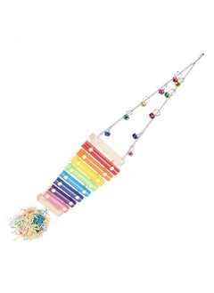 Zerodis Zerodis Chicken Xylophone Toy,Hens Parrots Hanging Wooden Pecking Xylophone with Bell Coop Chicken Pecking Toys Chicken Swing Ladder Toys  - Image 5