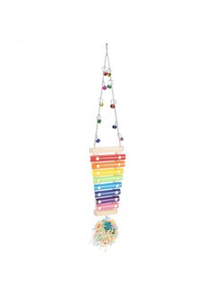Zerodis Zerodis Chicken Xylophone Toy,Hens Parrots Hanging Wooden Pecking Xylophone with Bell Coop Chicken Pecking Toys Chicken Swing Ladder Toys  - Image 1