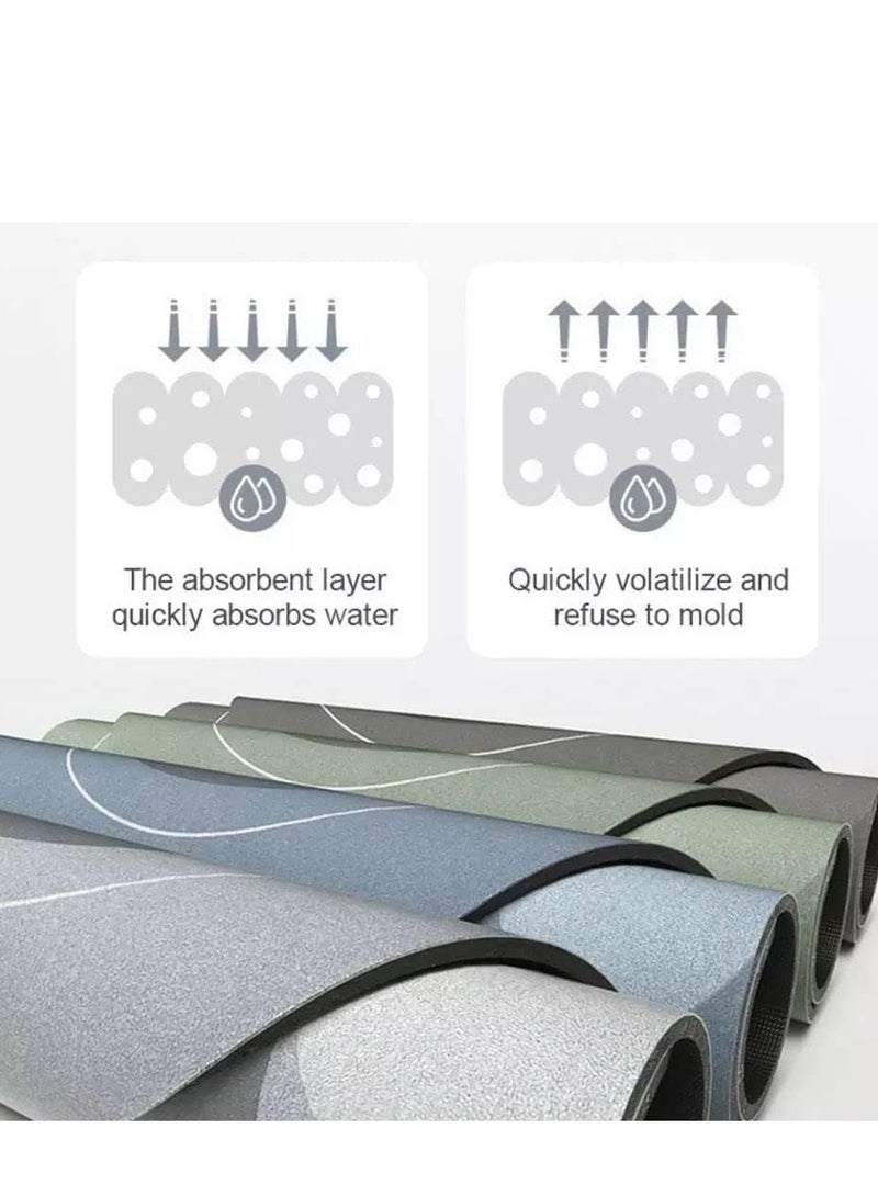 Bath Mat Super Absorbent Bath Mat Quick Dry Bathroom Mat 3D Visual Expansion Sense Non-Slip Nappa Leather Floor Mat Bathroom Living Room Entrance Mat 30*40  - Image 2