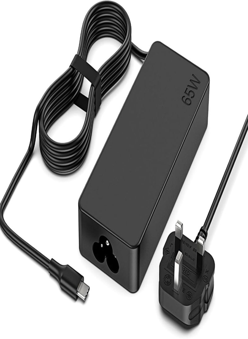 65W Type C Universal Chromebook Charger for Lenovo ThinkPad HP Dell ASUS Acer Aspire Samsung MSI Huawei InnJoo and More USB C Laptop Charger Fast Power Adapter  - Image 1