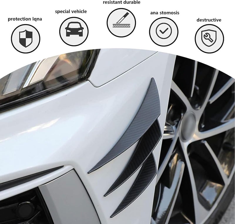 gunhunt 6 PCS Car Front Bumper Lip Splitter - Image 3