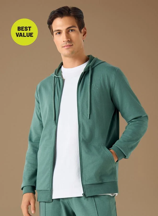 ADOT by Splash Zip Through Jacket with Hood and Pockets