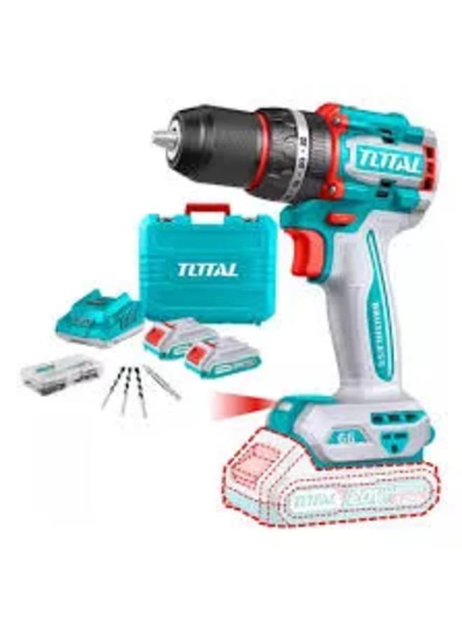 TOTAL Drill 66 Newton 2 Batteries with Charger and Big Case - Image 1