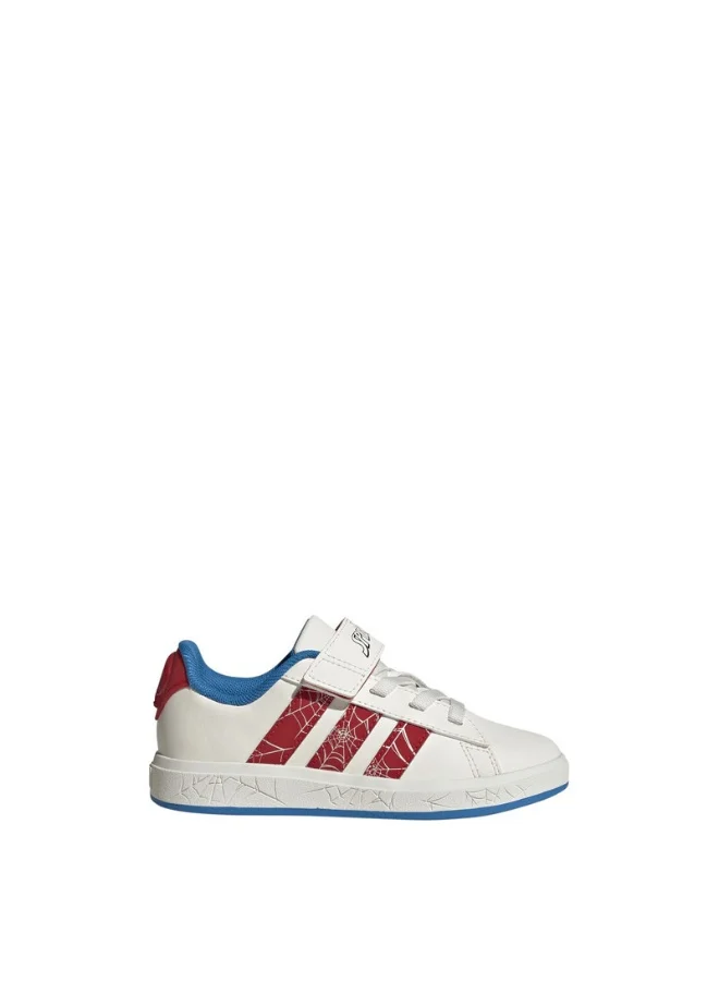Adidas Grand Court Spider-Man El K U White Sportswear Shoes For Kids