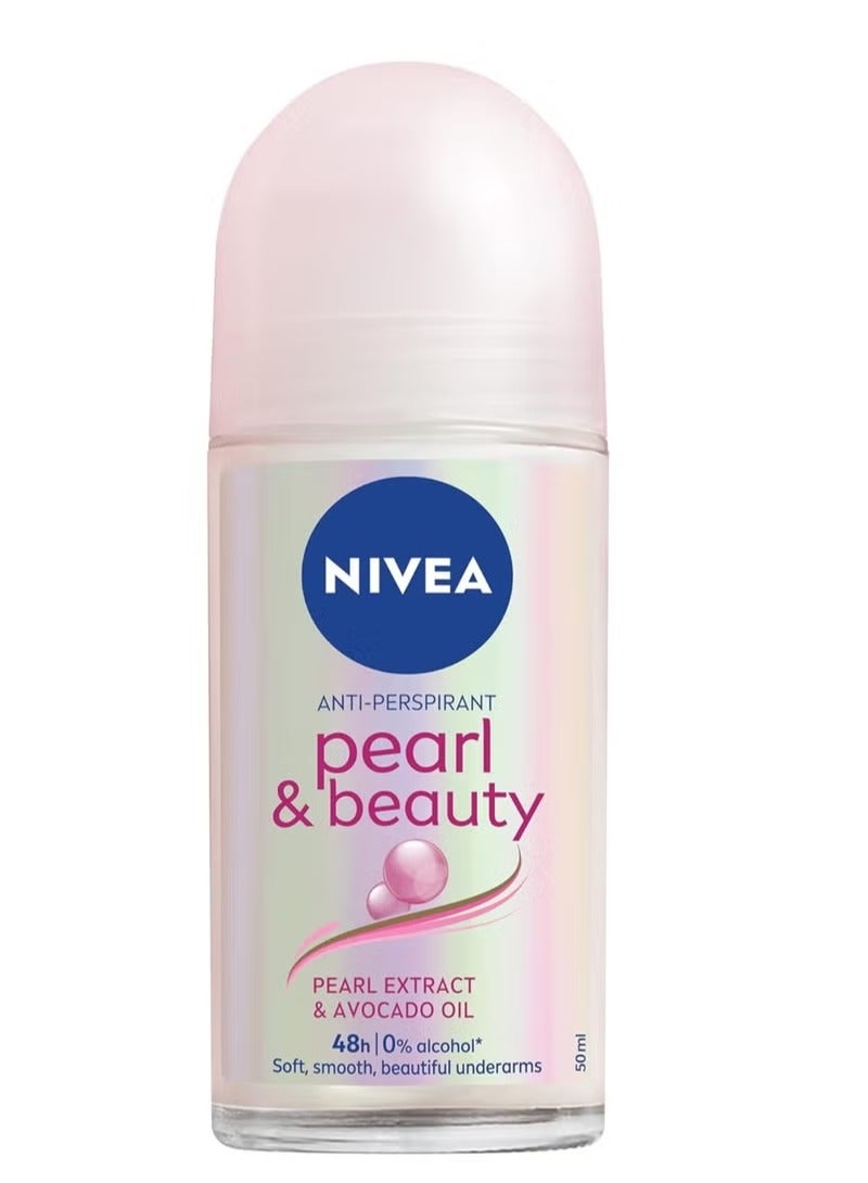 Nivea Women Deodorant Roll On Pearl Beauty Pink 50 ml