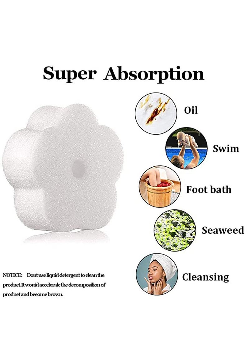 Y&D 16 Pcs Oil Absorbing Scum Sponge Flower for Swimming Pool Spa and Hot Tub, Slime Grime Cleaning Reusable Absorber - Image 3