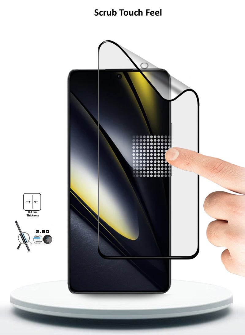 Wtech Xiaomi Poco F6 5G 2024 / Poco F6 Pro 5G 2024 Nano Ceramic Full Glue Full Cover Matte Flexible Screen Protector (MSCNMN) - Clear/Black - Image 4