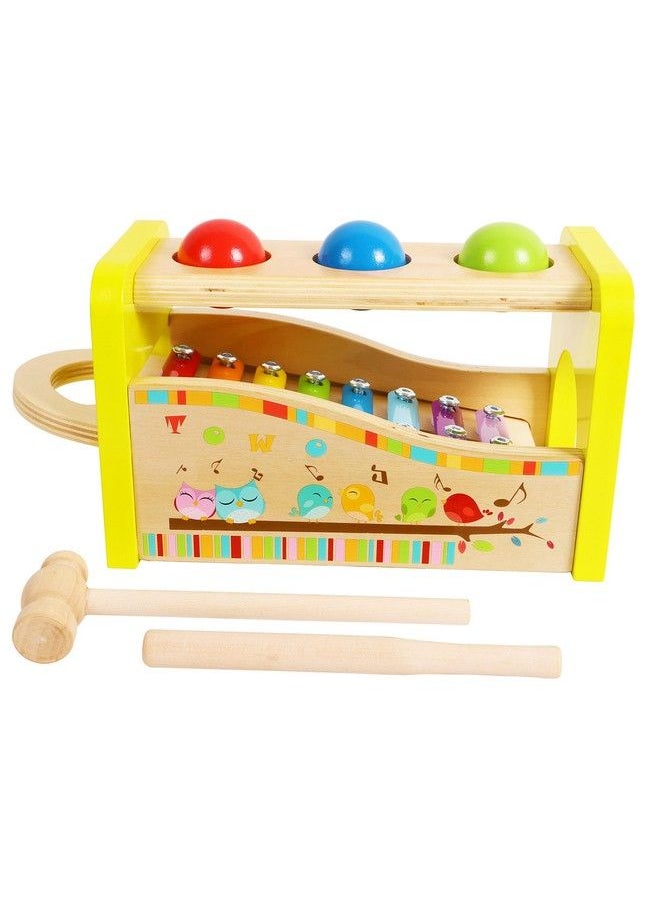 Toys of Wood Oxford - Towo Wooden Hammer Ball And Xylophone Set Mallet And Pegs Pound A Ball Tap Bench Toys For Babies 1 Year Old Baby Boy Girl Toddler Gift Small Motor Skill Sensory Musical Activity Toys For Kids - Image 1