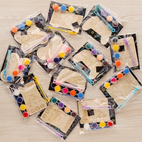 GOGREENWOVEN Video Game Party Favors 12 PCS Gamer Birthday Party Supplies Gaming Bubbles Paint Crafts Game On Birthday Decorations Goodie Bags Gifts Prizes - Image 1