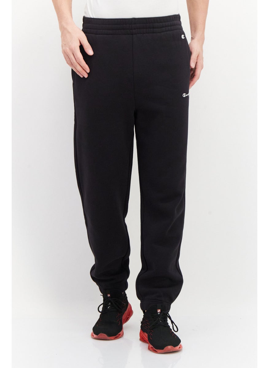 Champion Men Custom Fit Brand Logo Training Sweatpants, Black  - Image 1