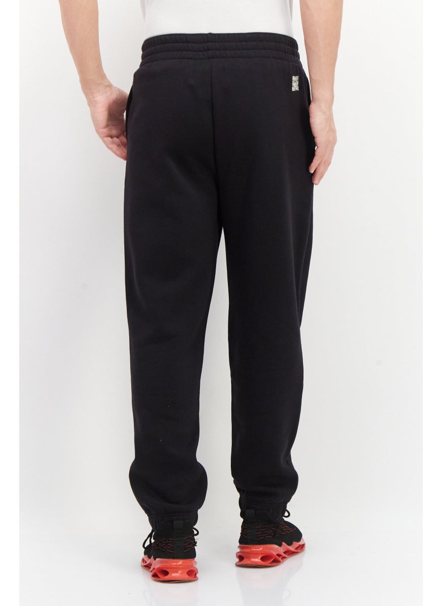 Champion Men Custom Fit Brand Logo Training Sweatpants, Black  - Image 4