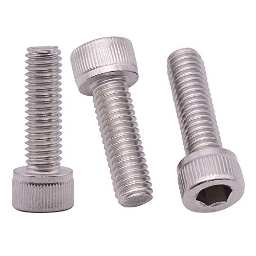 RoyceMart #6-32 x 3/4" Stainless Socket Head Cap Screws, 304 Stainless Steel 18-8, Allen Hex Drive, Full Thread Coverage, 100 Pack - Image 1