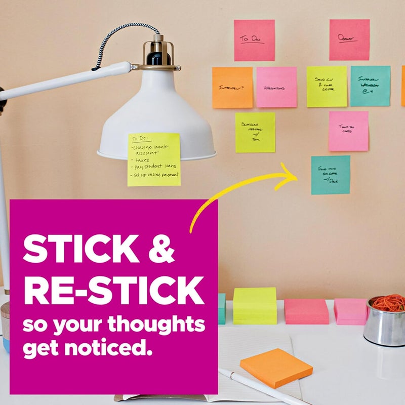 Post-it Super Sticky Pop-up Notes, 3x3 in, 10 Pads, 2x Sticking Power, Canary Yellow - Image 4