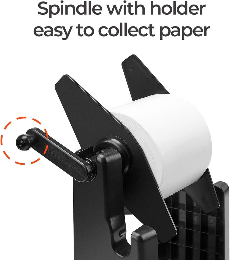 MUNBYN External Rolls Label Holder, 2 in 1 Fan-Fold Stack Paper Holder for Desktop Thermal Label Printer - Image 5