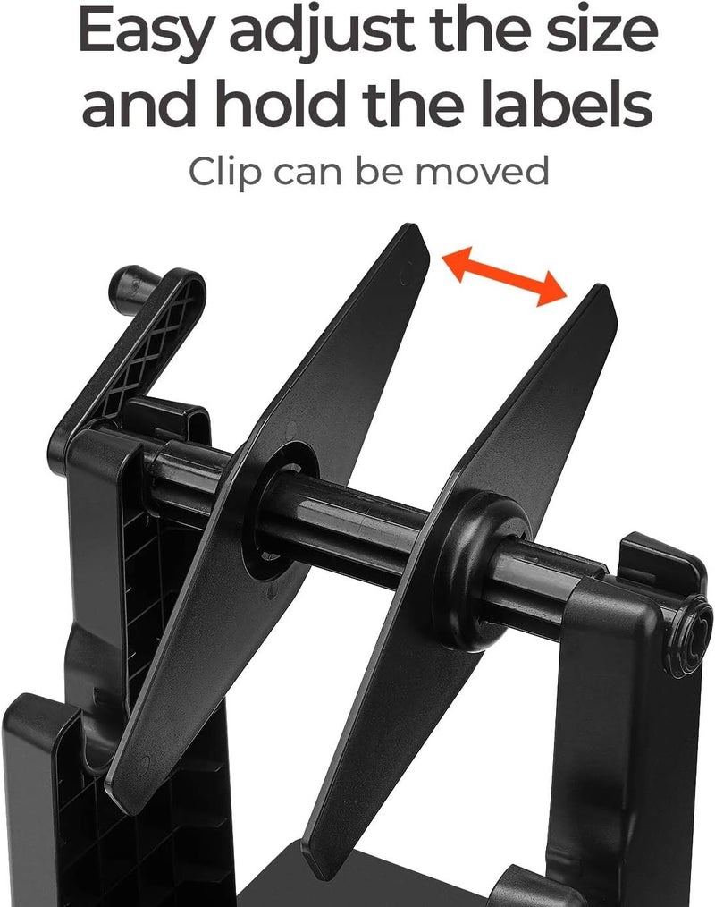 MUNBYN External Rolls Label Holder, 2 in 1 Fan-Fold Stack Paper Holder for Desktop Thermal Label Printer - Image 4