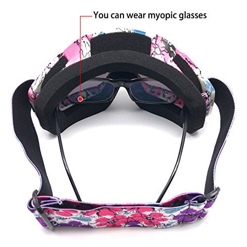 ZDATT Dirt Bike Goggles, ATV Goggles motorcycle goggles, UTV MX OTG Accessories Goggle Glasses & Anti Fog Ski Goggles, Racing Skiing Dirtbike Goggles for Men Women-Camo Pink Frame & Color Lens - Image 4