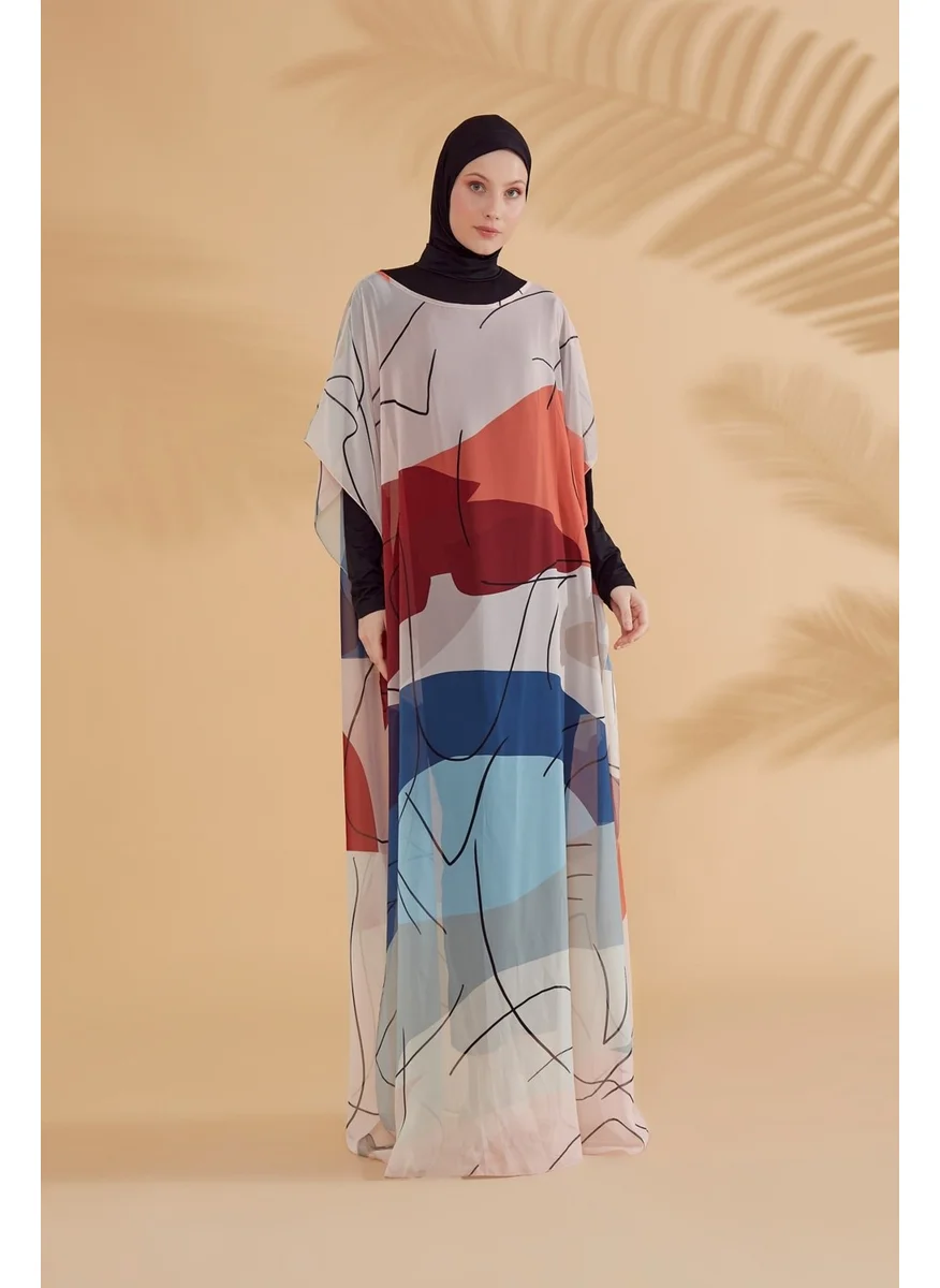 مارينا Striped Colorful Pareo Kaftan P2340