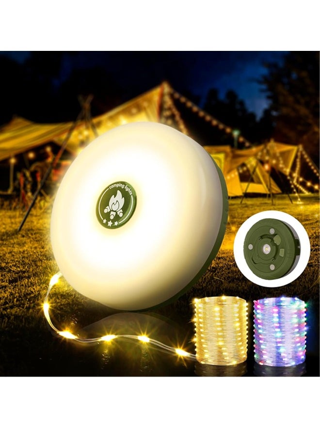 YALONG Camping String Lights, 4 In 1 Outdoor Camping Lantern With 8 Lighting Modes, Quick 30s Recovery, Waterproof, Quick Storagetype-C Fast Charging,Hanging Waterproof Portable LED Lamp for Hiking Outdoor Patio Awning Garden Party Essentials  - Image 1