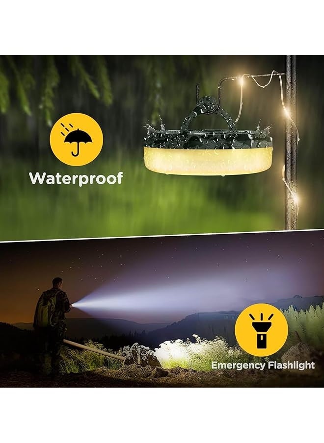 YALONG Camping String Lights, 4 In 1 Outdoor Camping Lantern With 8 Lighting Modes, Quick 30s Recovery, Waterproof, Quick Storagetype-C Fast Charging,Hanging Waterproof Portable LED Lamp for Hiking Outdoor Patio Awning Garden Party Essentials  - Image 5