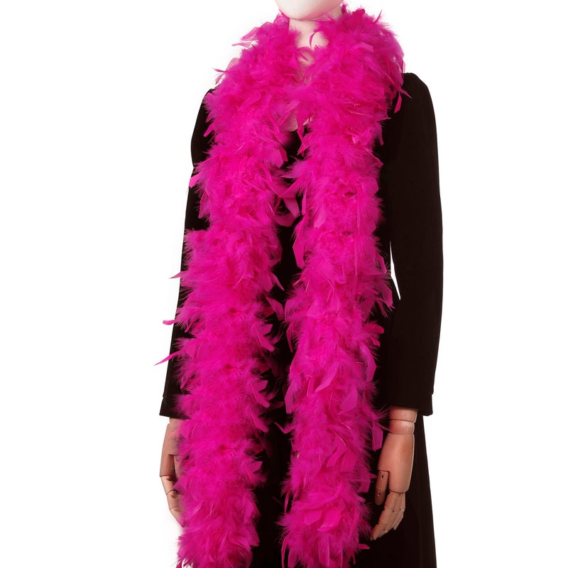Larryhot Hot Pink Boa Feathers - 45g 2 Yards Boas for Party Bulk,Christmas,Wedding Centerpieces,Concert,Pet and Home Decoration(45g-HotPink) - Image 1