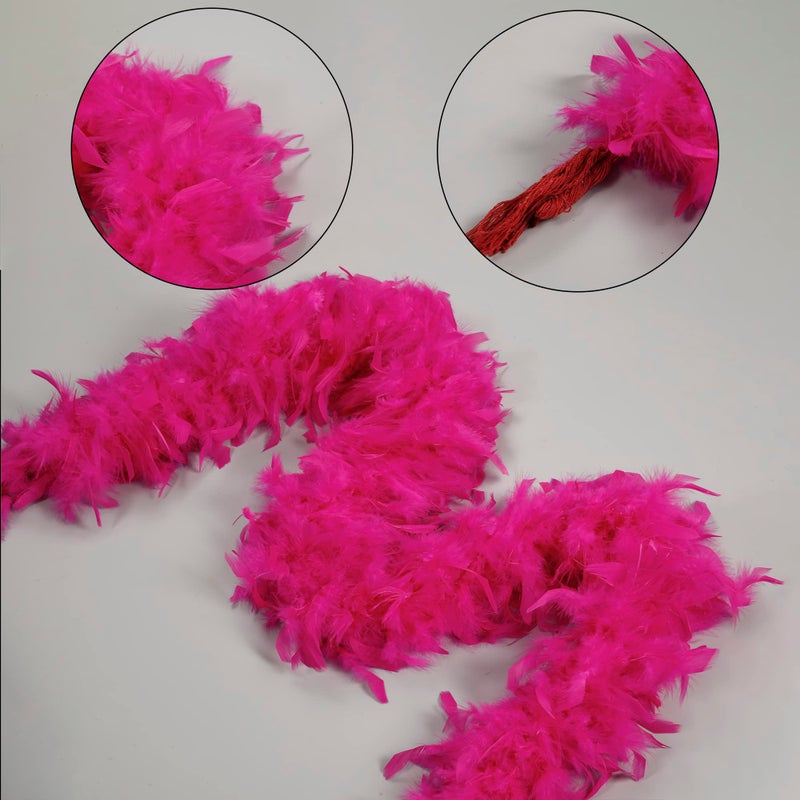 Larryhot Hot Pink Boa Feathers - 45g 2 Yards Boas for Party Bulk,Christmas,Wedding Centerpieces,Concert,Pet and Home Decoration(45g-HotPink) - Image 3