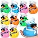 RoundFunny 10 Pcs 5 Inch Large Rubber Ducks with Sunglasses Cruise Rubber Duck Bulk Vibrant Colors Jumbo Squeaky Bath Toy for Summer Baby Shower Birthday Gift Swimming Pool - Image 2