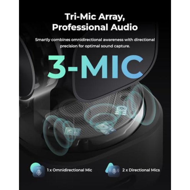 AI-Powered Spatial Audio 4K Webcam, AI Tracking PTZ Camera with 1/1.28" Sensor, Tri-Mic, Voice and Gesture Control, 120FPS, HDR, Web Cam for PC, Laptop, Streaming, Meeting, Switch 2, etc. 1/1.28" Sensor, Tri-Mic, Voice and Gesture Control, 120FPS, HDR, Web Cam for PC, Laptop, Streaming, Meeting, Zoom, Teams, etc - Image 4