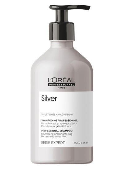 L'Oréal Professionnel Silver Shampoo For Grey, White Or Light Blonde Hair 500Ml Silver