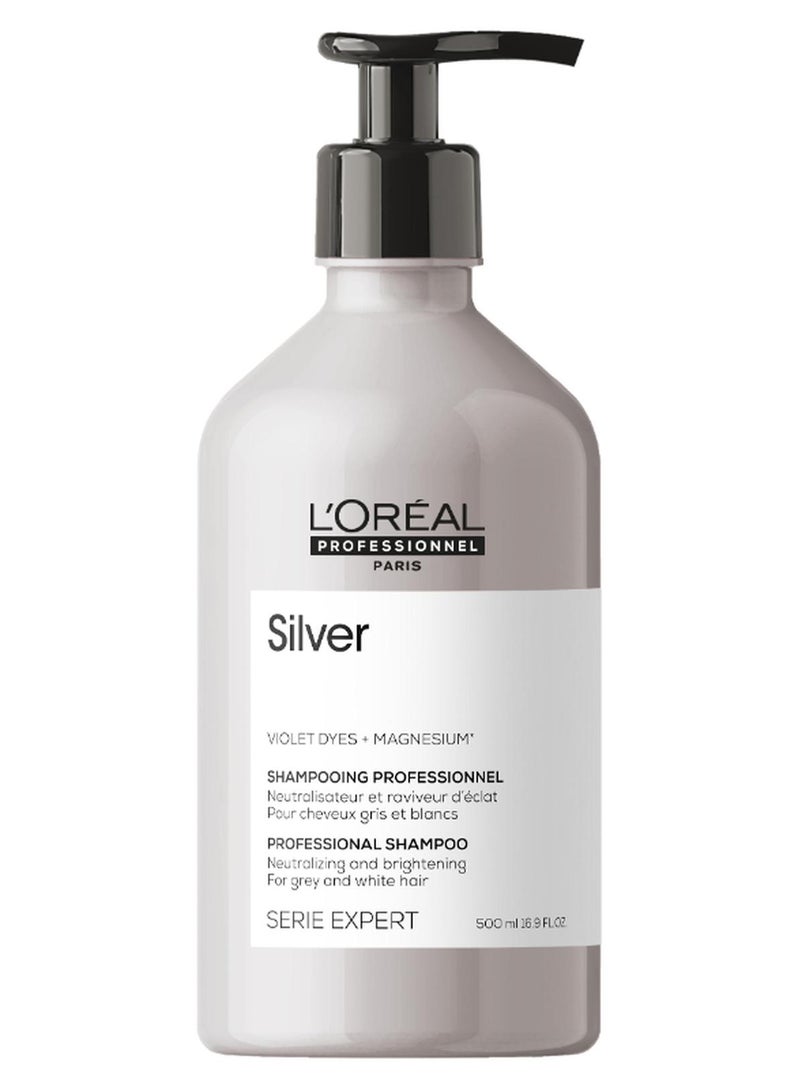 لوريال بروفيسيونال شامبو فضي للشعر الرمادي أو الأبيض أو الأشقر الفاتح 500 مل - Image 1