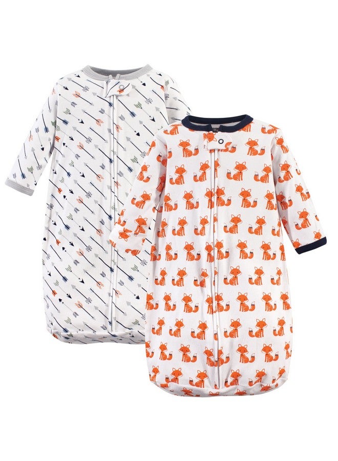 Hudson Baby Unisex Baby Cotton Long-Sleeve Wearable Sleeping Bag, Sack, Blanket, Foxes, 0-3 Months - Image 1