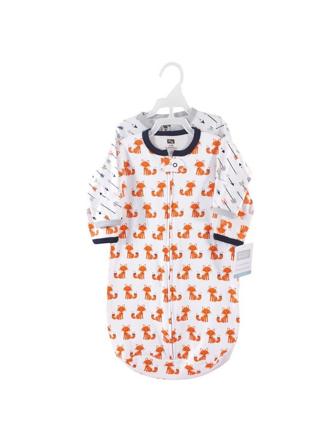 Hudson Baby Unisex Baby Cotton Long-Sleeve Wearable Sleeping Bag, Sack, Blanket, Foxes, 0-3 Months - Image 2