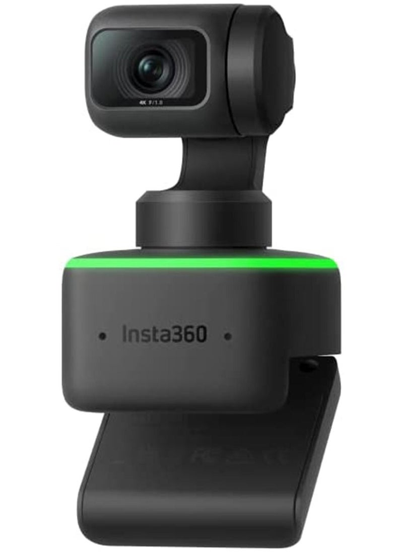 Insta360 - Link AI Powered 4K Webcam with Dual Microphones, Gesture Control, HDR, AI Tracking, Deskview and Streamer Mode Built in Privacy Protection - Image 1