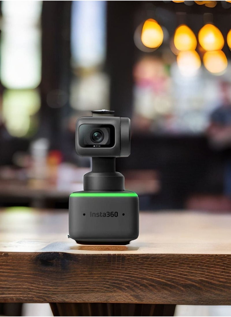 Insta360 - Link AI Powered 4K Webcam with Dual Microphones, Gesture Control, HDR, AI Tracking, Deskview and Streamer Mode Built in Privacy Protection - Image 1