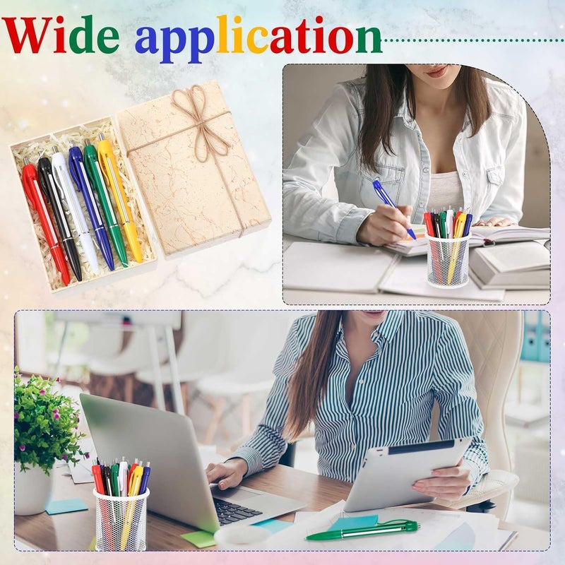 Bitnex 2 Pcs Rollout Paper Pen Retractable Pullout Banner Pen Valentine Gift for School Office Ballpoint Pen with Paper Scroll Inside (2) - Image 4