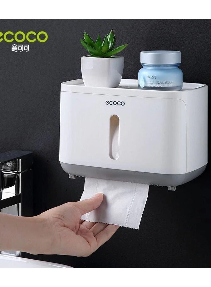 إيكوكو علبة مناديل ECOCO مثبتة على الحائط - أبيض - Image 4
