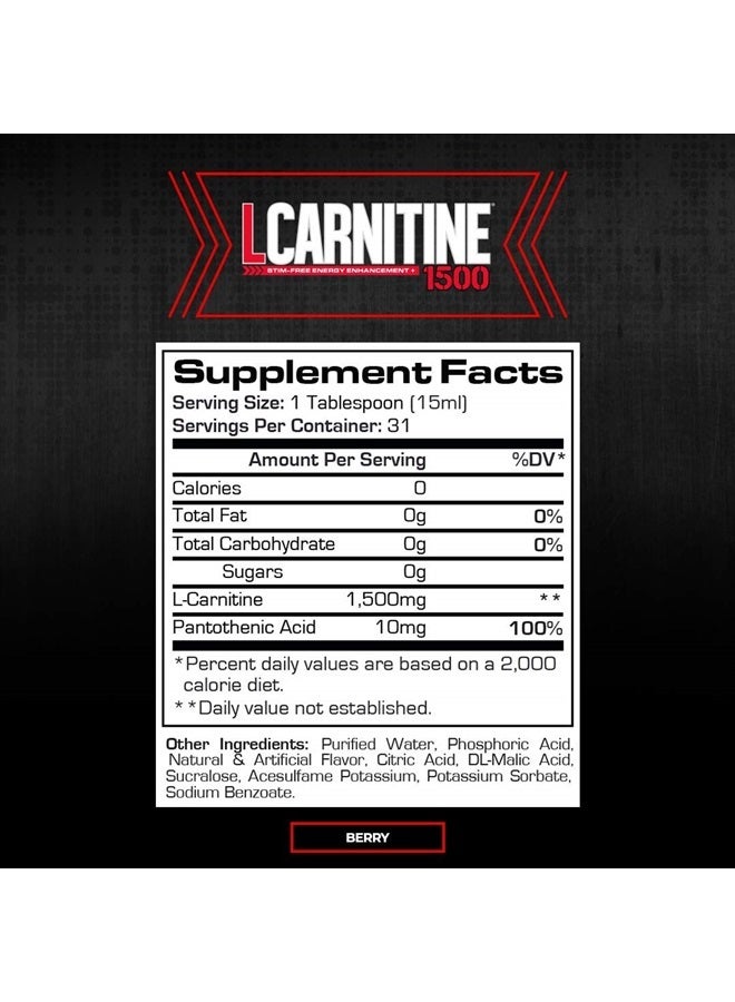 ProSupps L-Carnitine Liquid 1500, Stimulant-Free Liquid Shots for Men & Women - Clean Workout Drink for Energy, Performance & Muscle Recovery - No Sugar, No Carbs - 31 Servings, Berry - Image 2