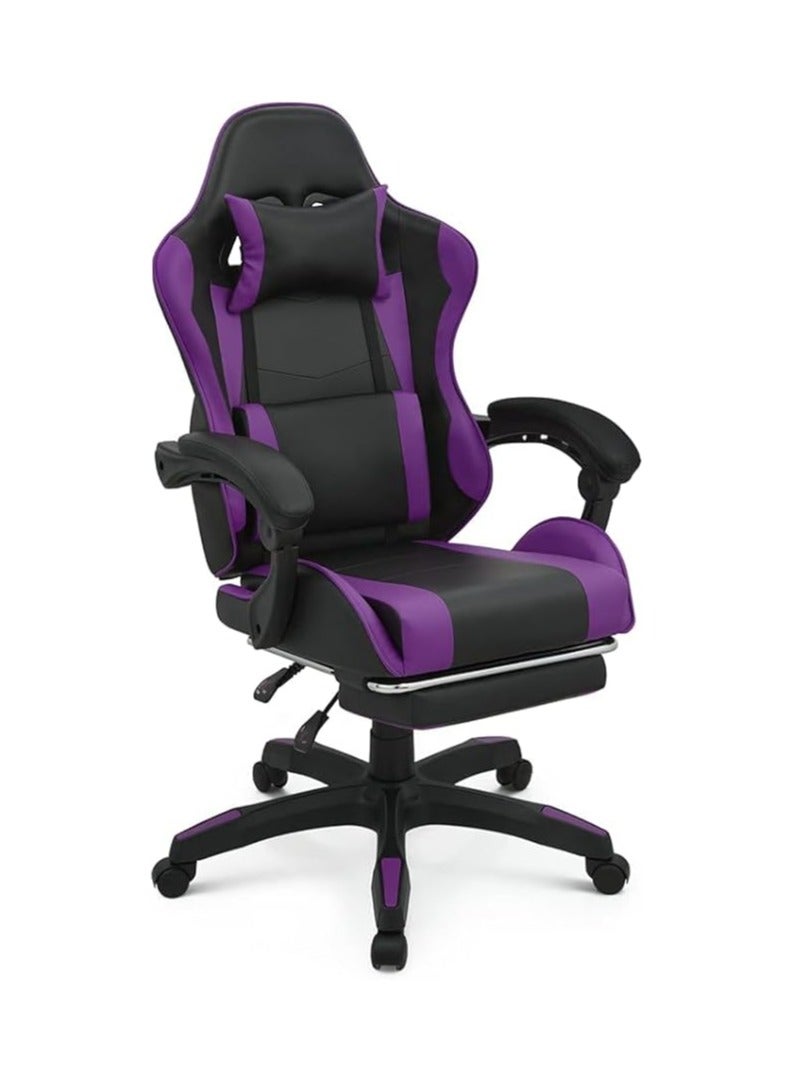 bunca Adjustable gaming chair with headrest, purple from bunca - Image 1