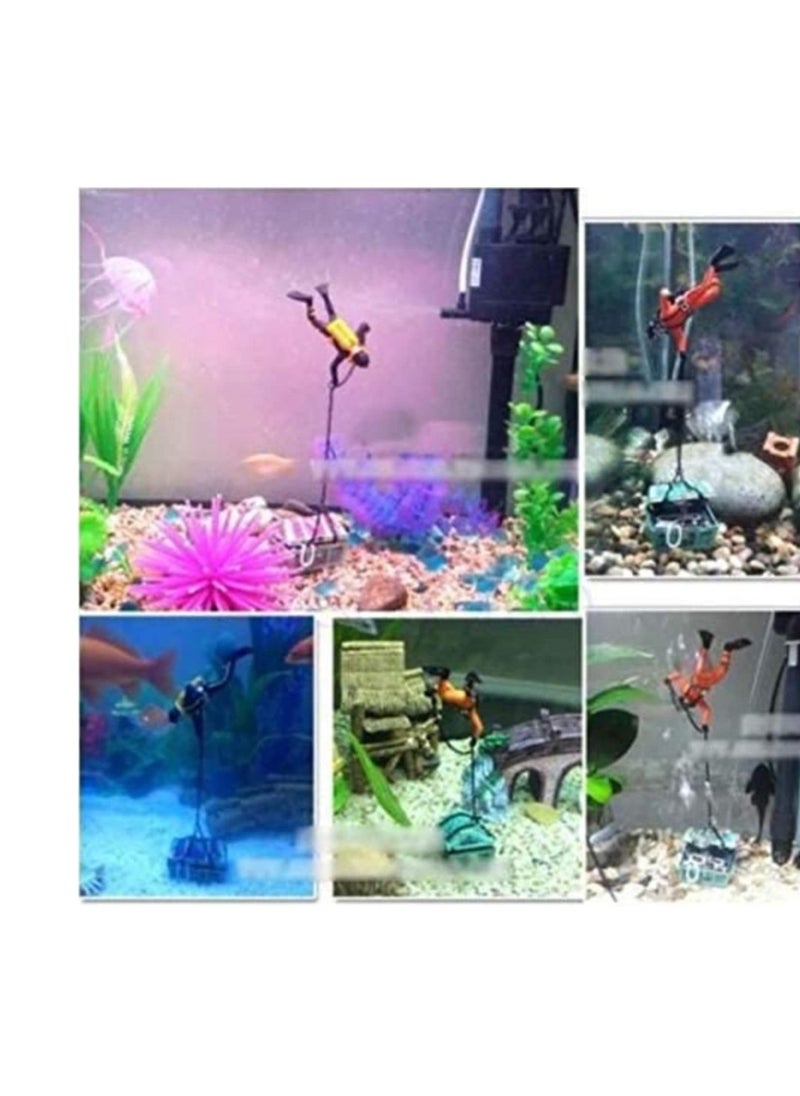 Aquarium Landscaping Pneumatic Fish Tank Decoration Treasure Searching Frogman Diver Treasure Box