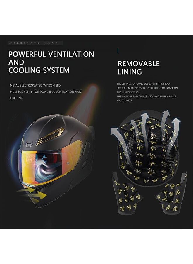 Unisex Adult Flip-Up Motorcycle Helmet, Carbon Fiber, Anti-Fog Visor, Aerodynamic Design, Integrated Bluetooth, DOT Approved (L) - Image 5